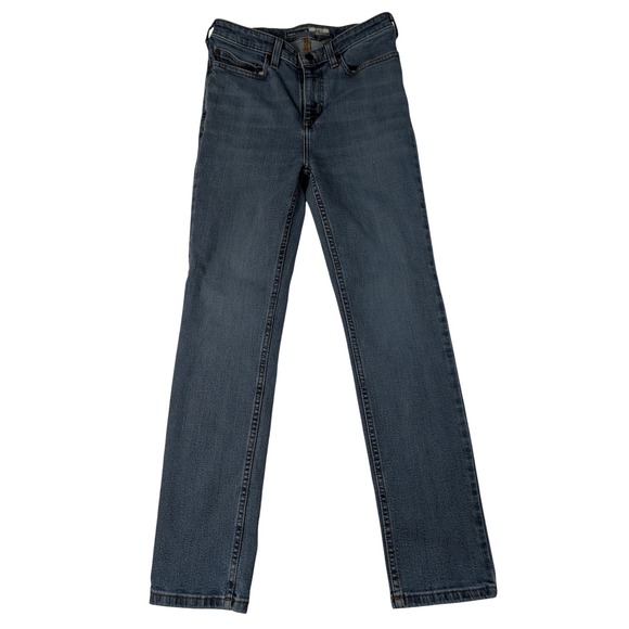 Carhartt Denim - Carhartt Slim Fit Jeans Womens 2 Short Medium Wash Blue Denim Workwear